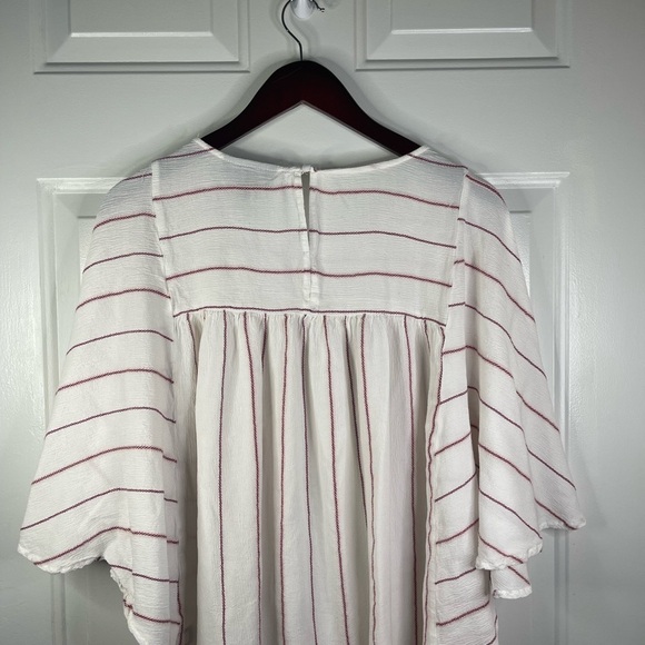 Lane Bryant baby doll flutter sleeve‎ striped blouse. - Picture 6 of 7